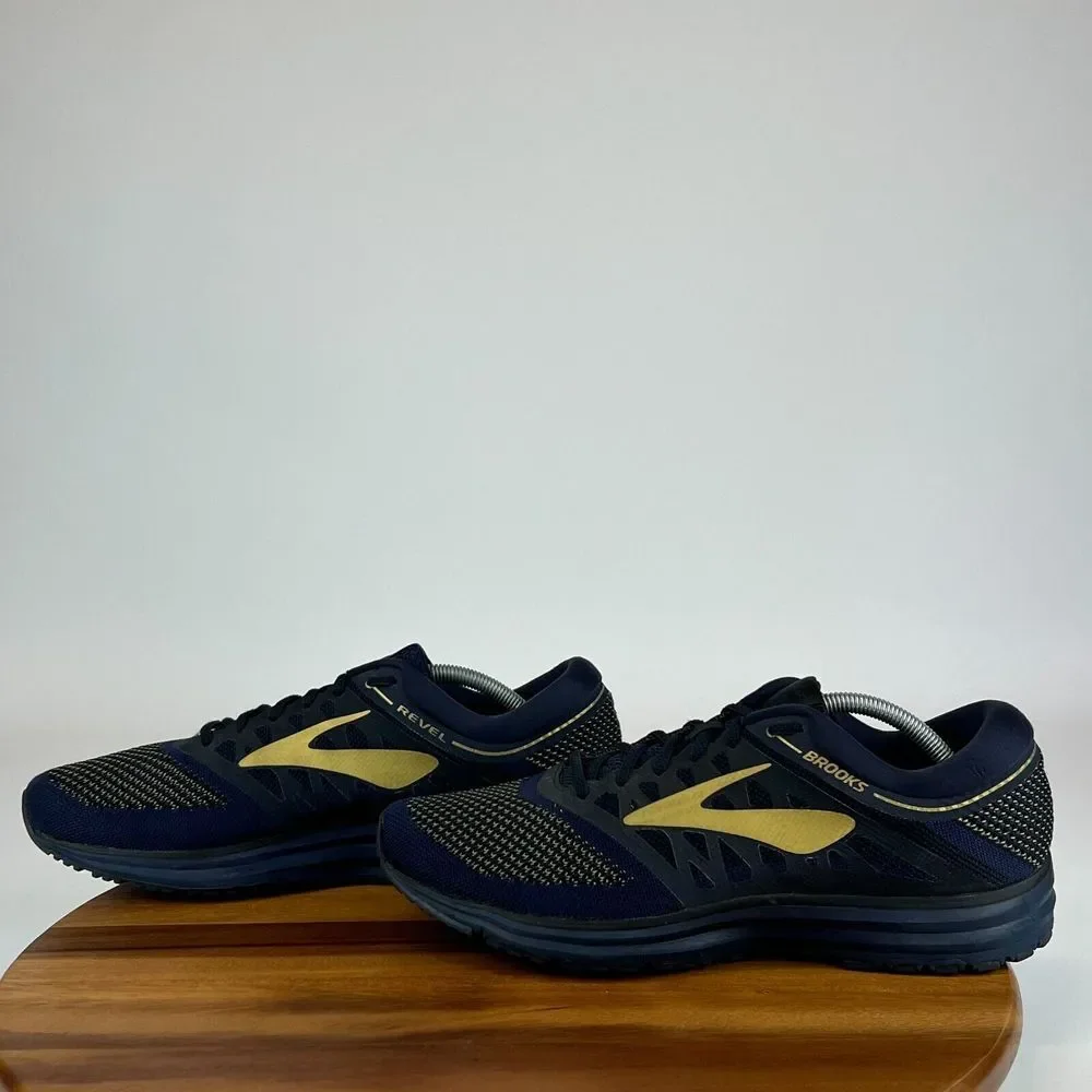 Mens Brooks Revel Navy‎ Blue Athletic Running Shoes Sneakers Size 11.5 D GUC
